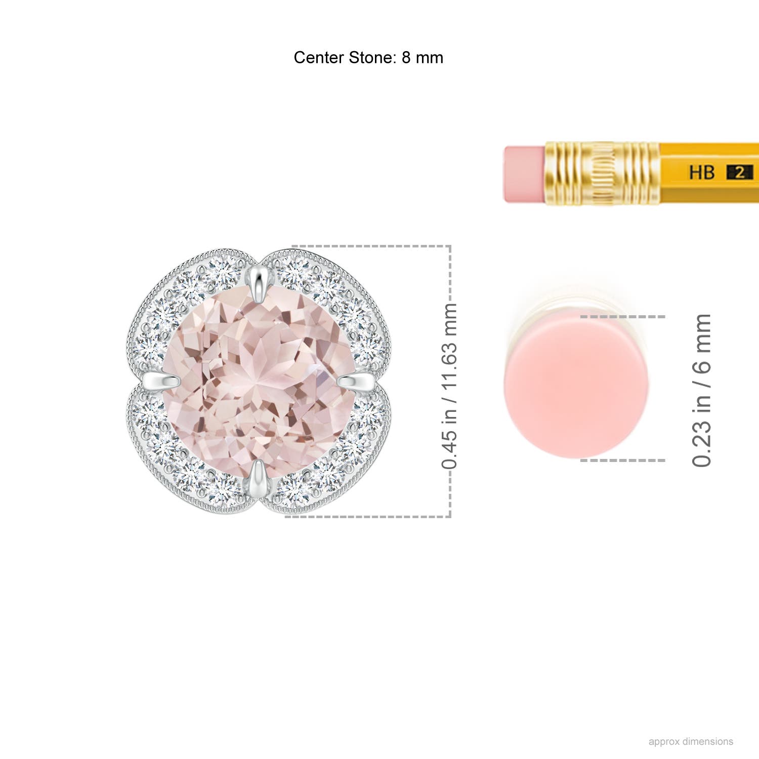 A - Morganite / 1.81 CT / 14 KT White Gold