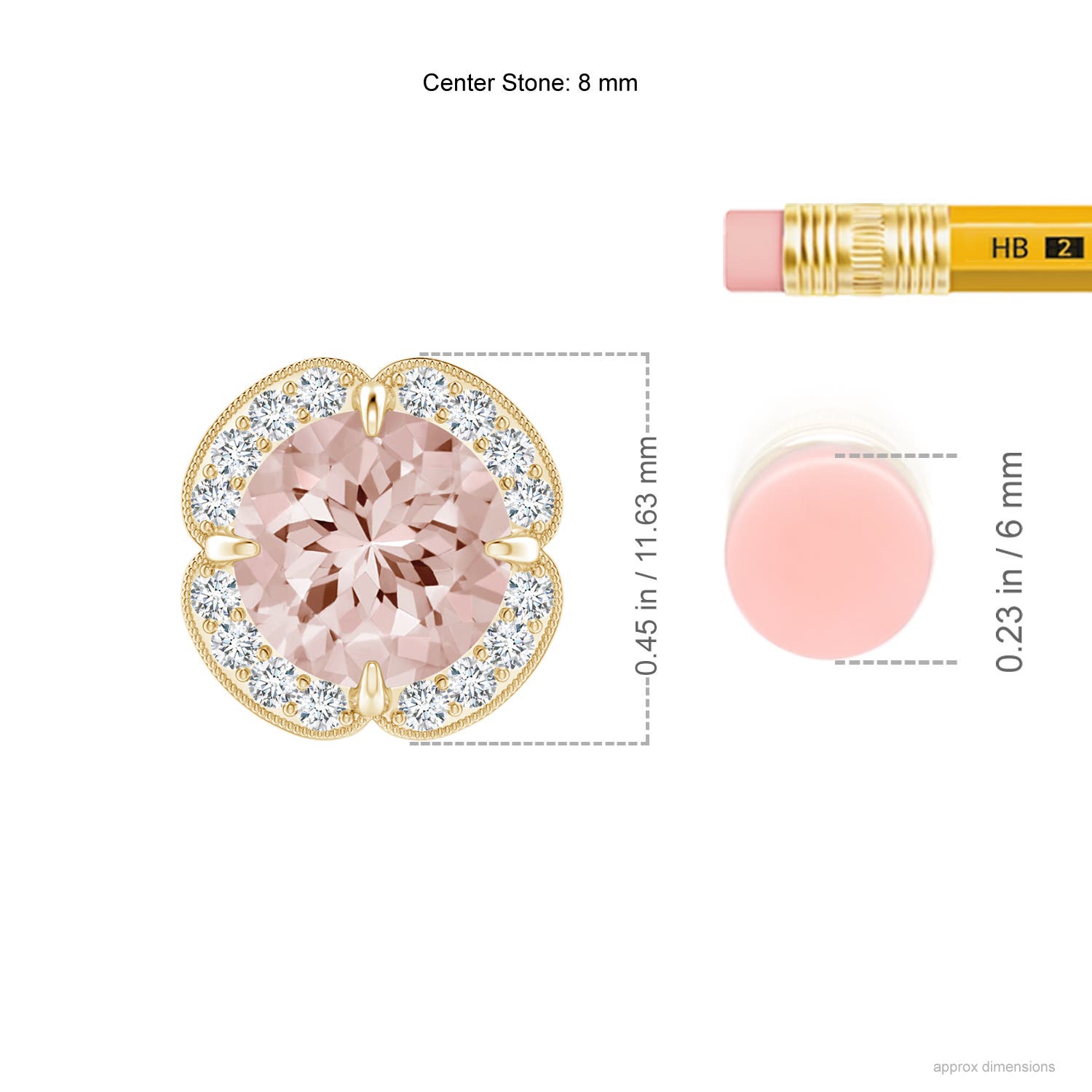 AA - Morganite / 1.81 CT / 14 KT Yellow Gold