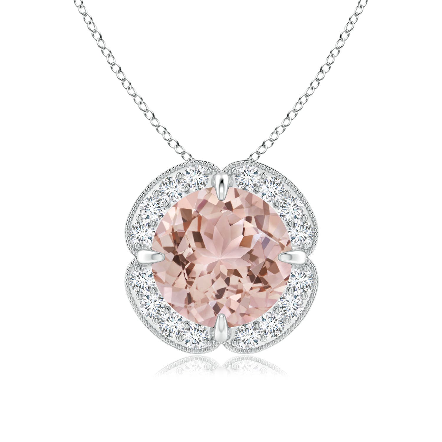 AAA - Morganite / 1.81 CT / 14 KT White Gold