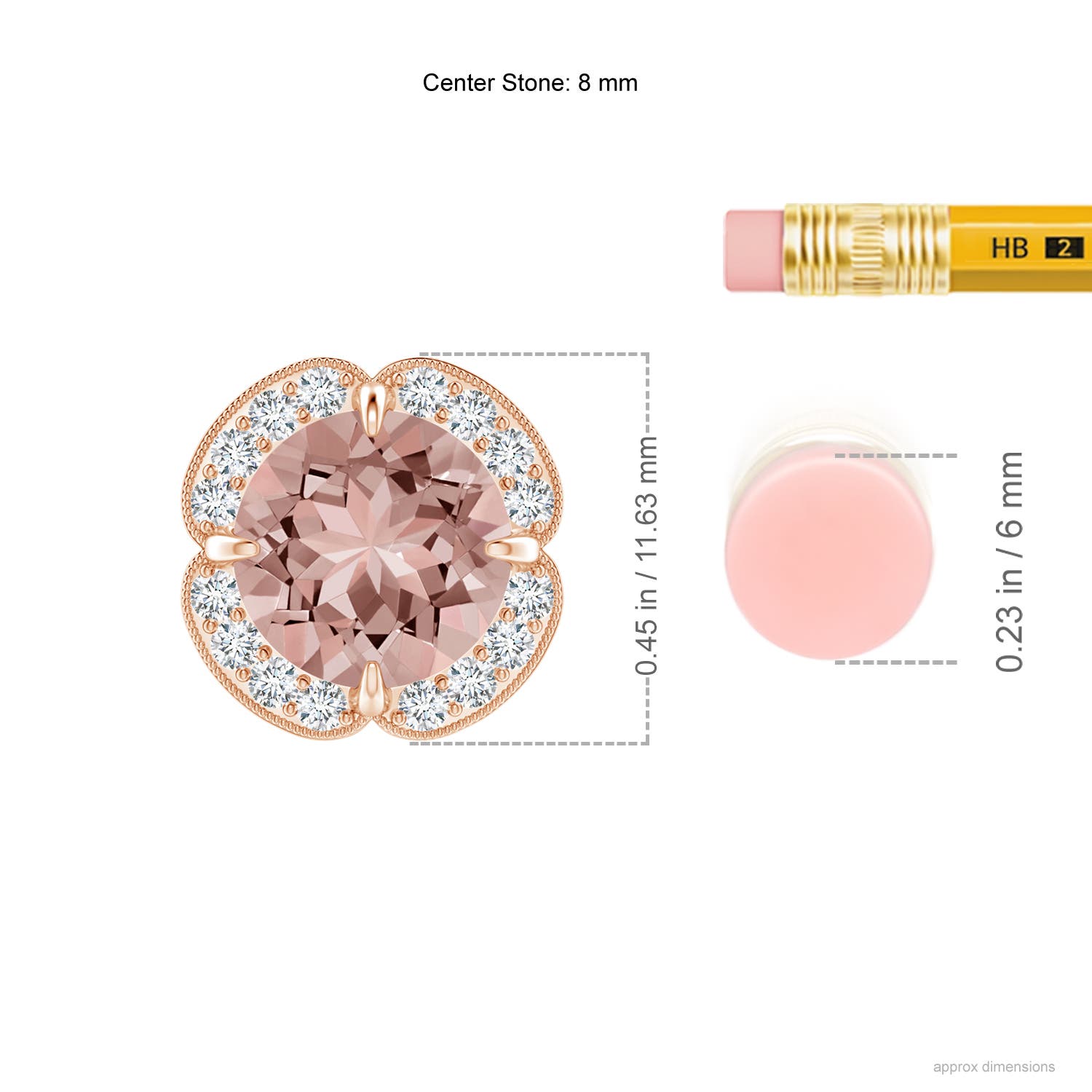 AAAA - Morganite / 1.81 CT / 14 KT Rose Gold