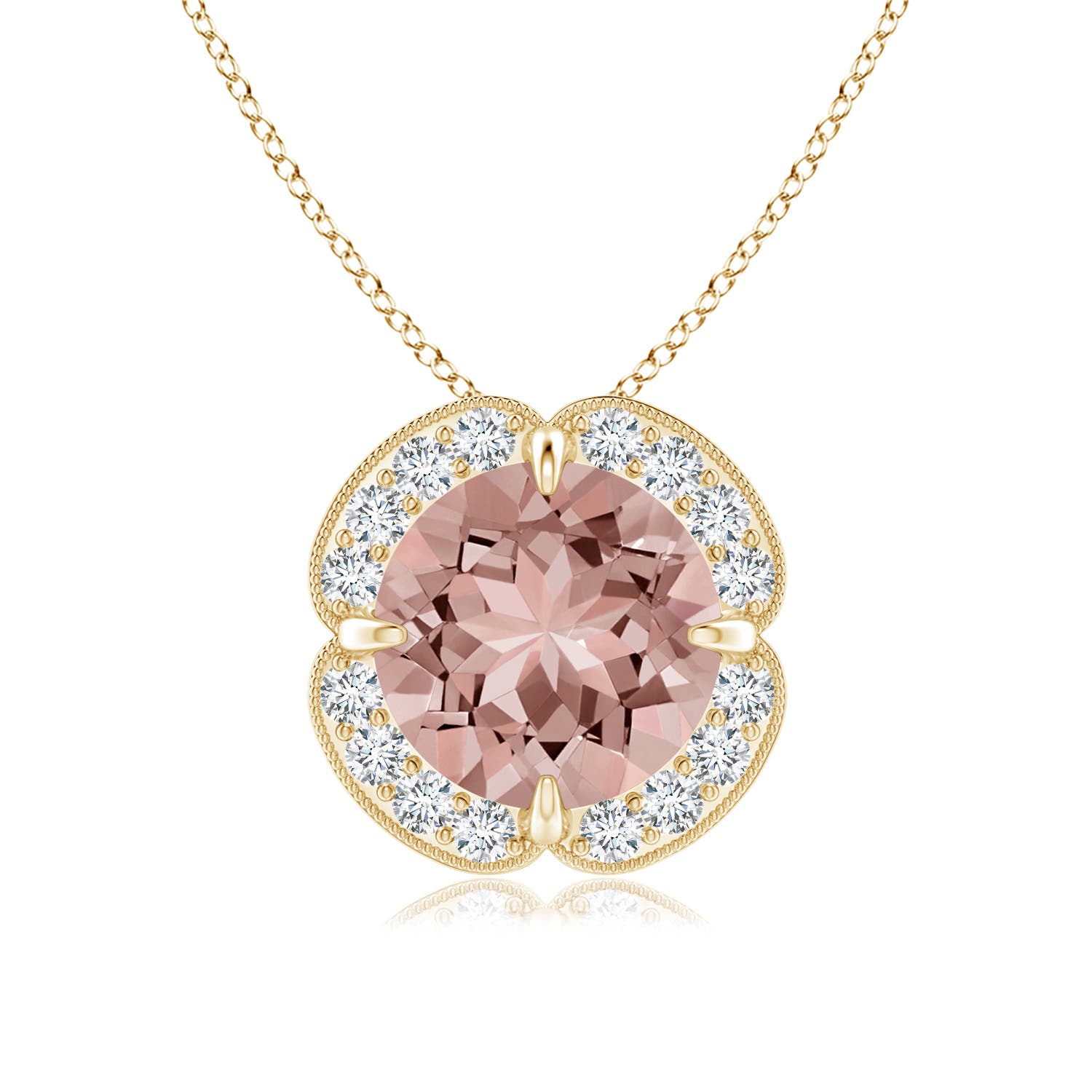 AAAA - Morganite / 1.81 CT / 14 KT Yellow Gold