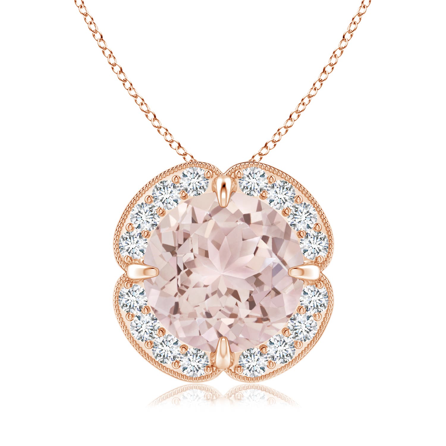 A - Morganite / 3.19 CT / 14 KT Rose Gold