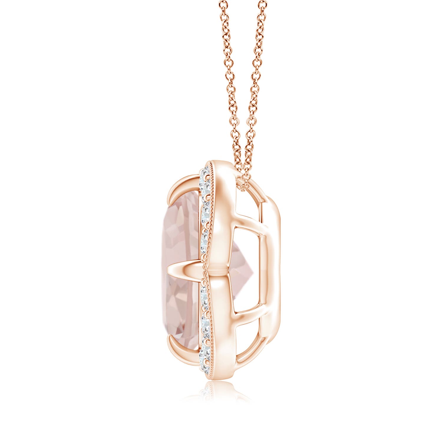 A - Morganite / 3.19 CT / 14 KT Rose Gold