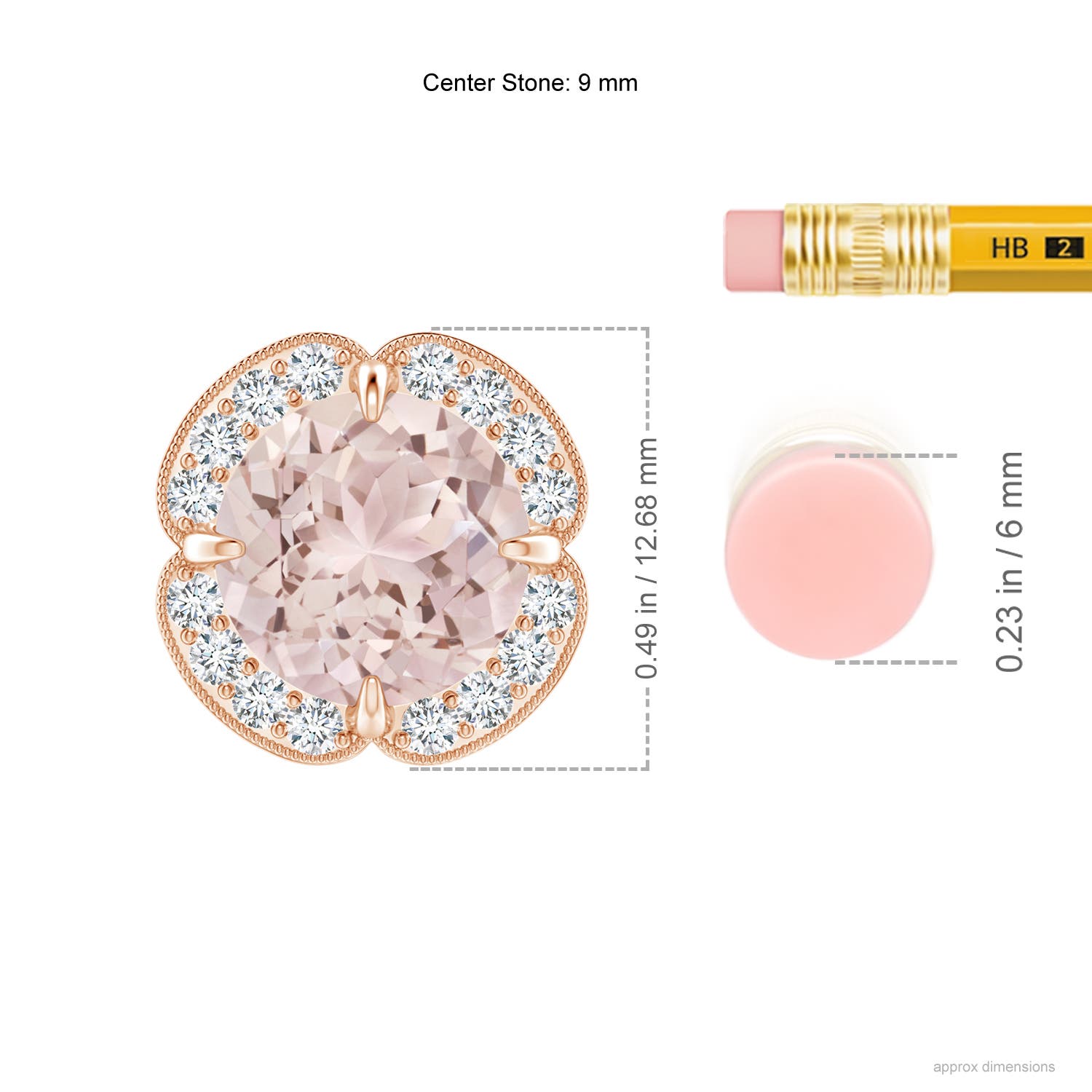 A - Morganite / 3.19 CT / 14 KT Rose Gold