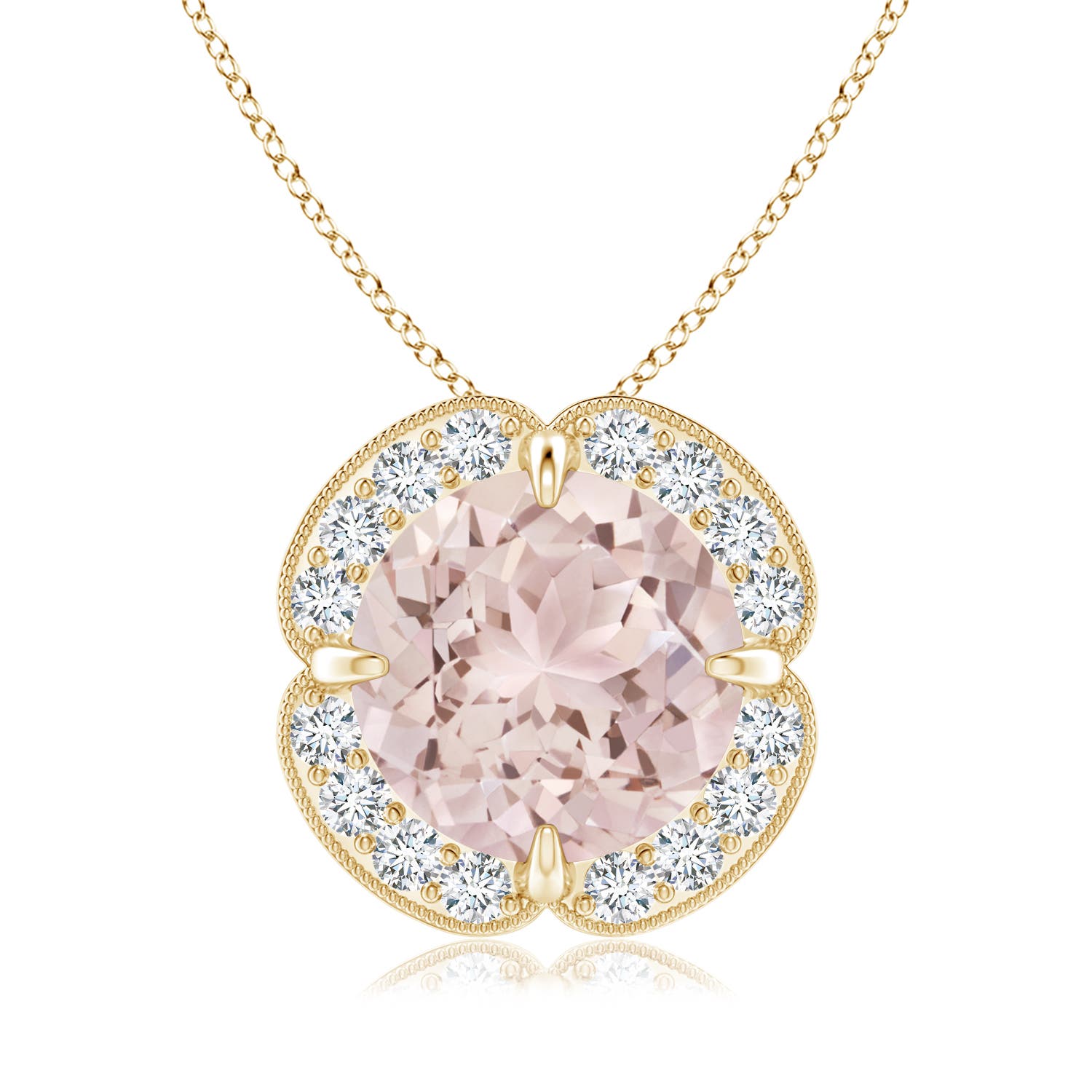 A - Morganite / 3.19 CT / 14 KT Yellow Gold