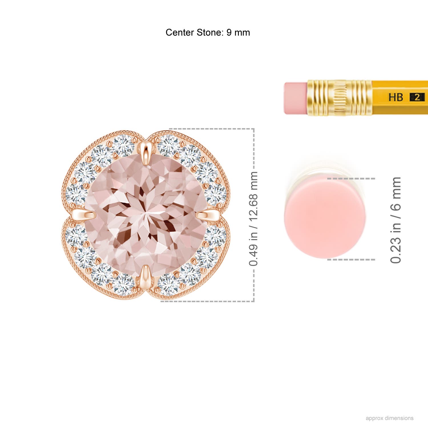 AA - Morganite / 3.19 CT / 14 KT Rose Gold