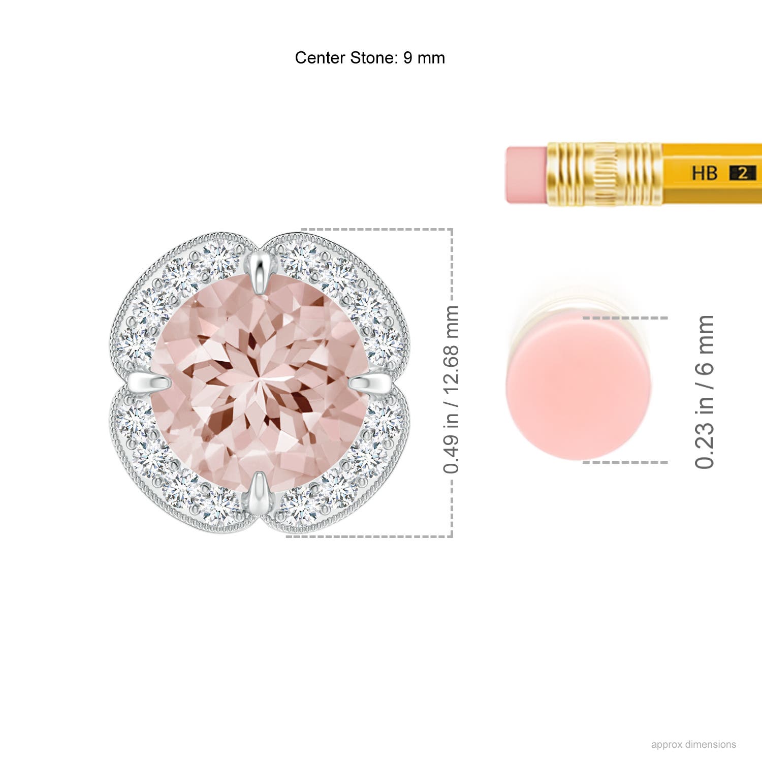 AA - Morganite / 3.19 CT / 14 KT White Gold