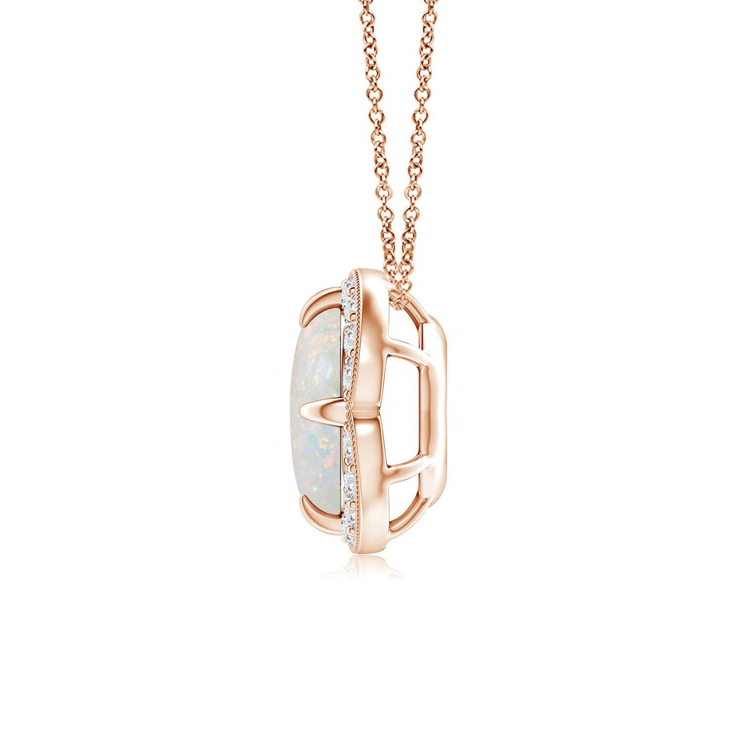 AA - Opal / 0.88 CT / 14 KT Rose Gold