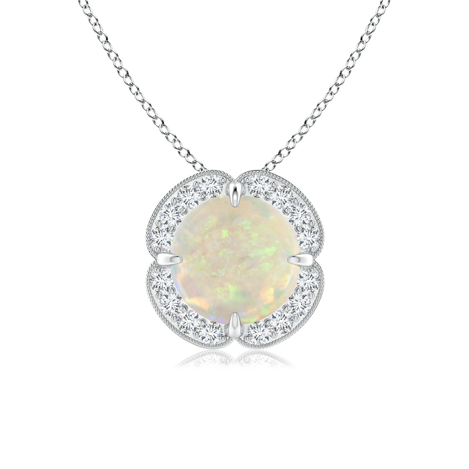 AAA - Opal / 0.88 CT / 14 KT White Gold