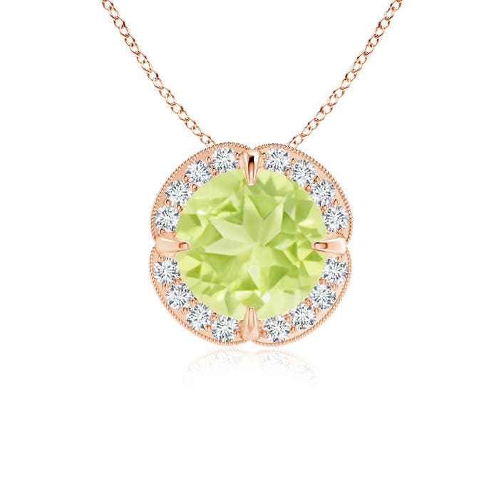 A - Peridot / 1.53 CT / 14 KT Rose Gold