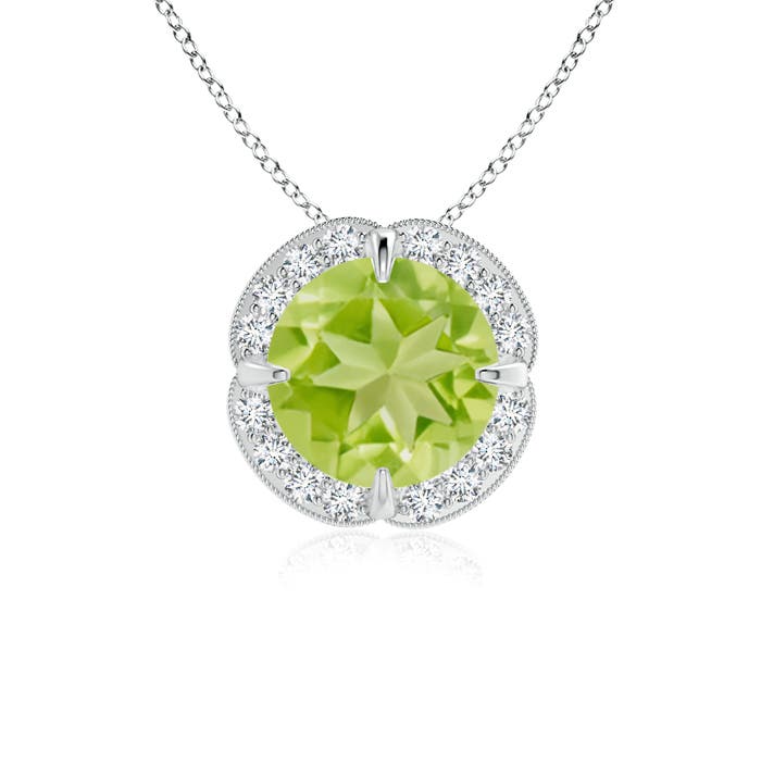 AA - Peridot / 1.53 CT / 14 KT White Gold