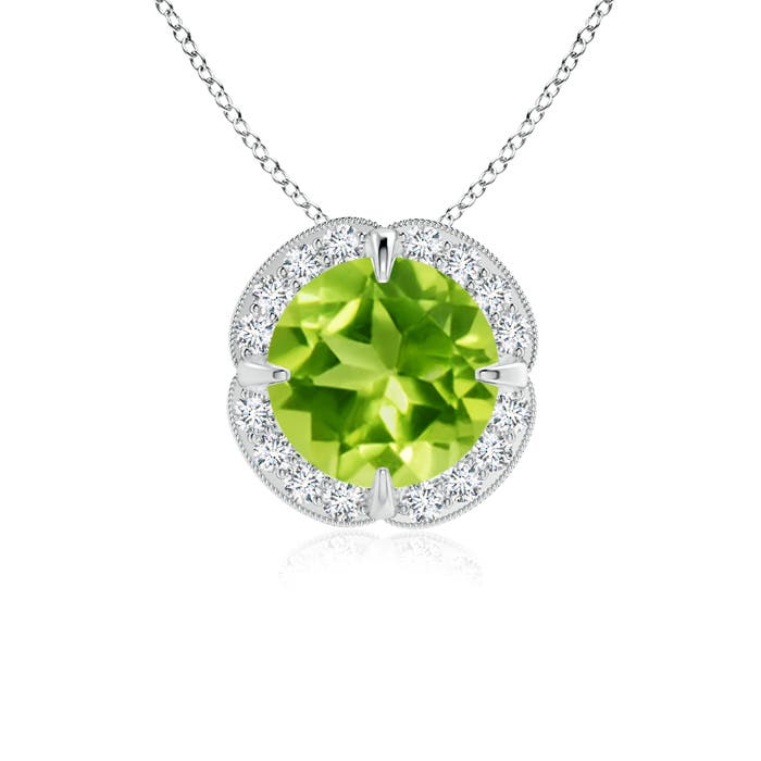 AAA - Peridot / 1.53 CT / 14 KT White Gold