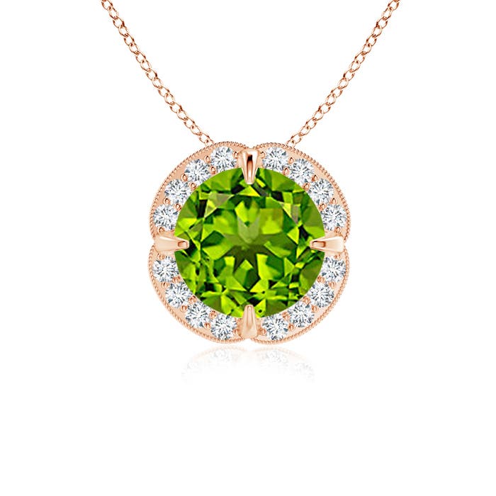 AAAA - Peridot / 1.53 CT / 14 KT Rose Gold