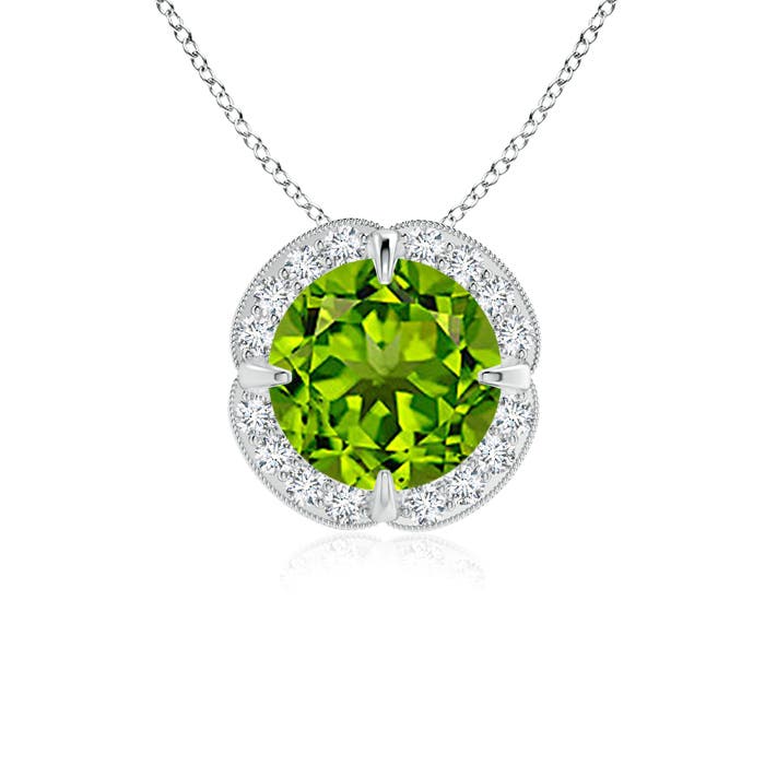 AAAA - Peridot / 1.53 CT / 14 KT White Gold