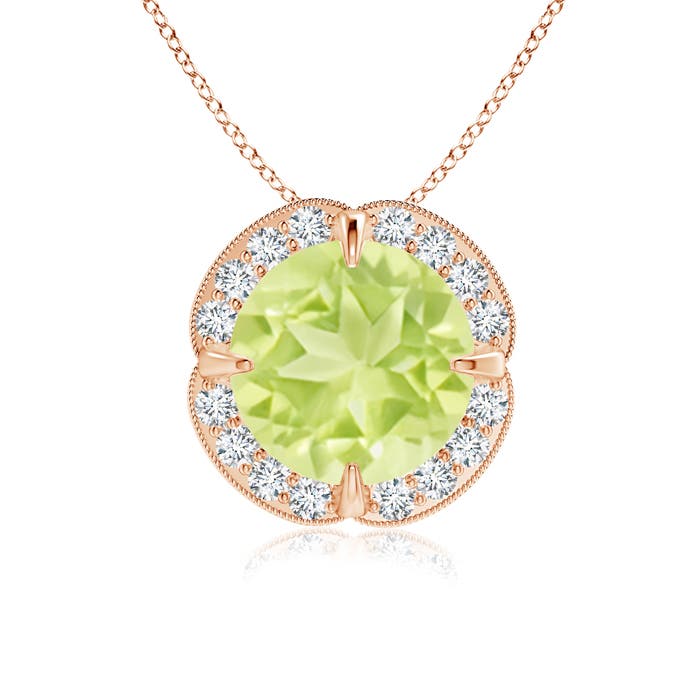 A - Peridot / 2.16 CT / 14 KT Rose Gold