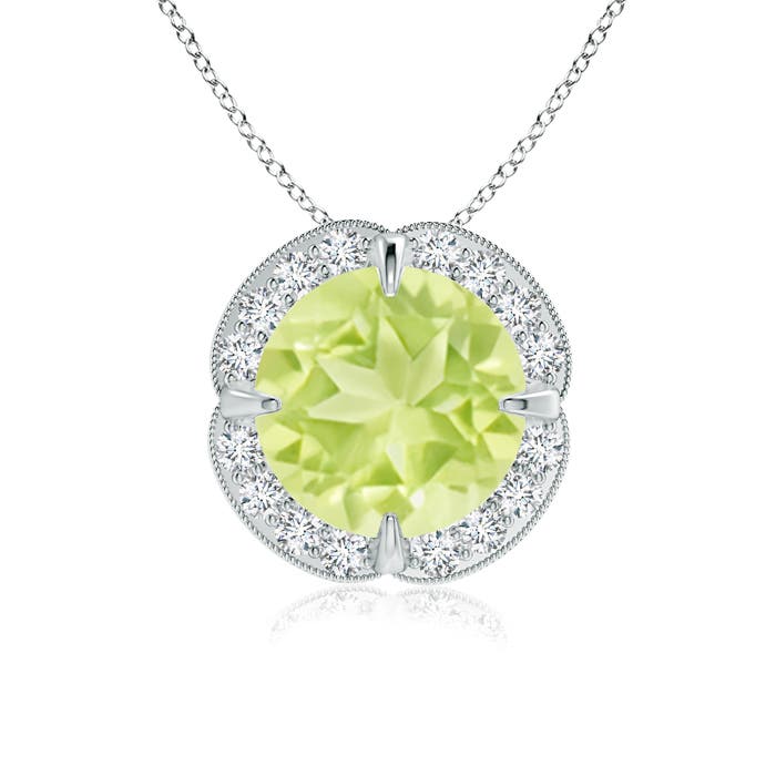 A - Peridot / 2.16 CT / 14 KT White Gold