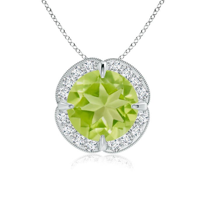 AA - Peridot / 2.16 CT / 14 KT White Gold