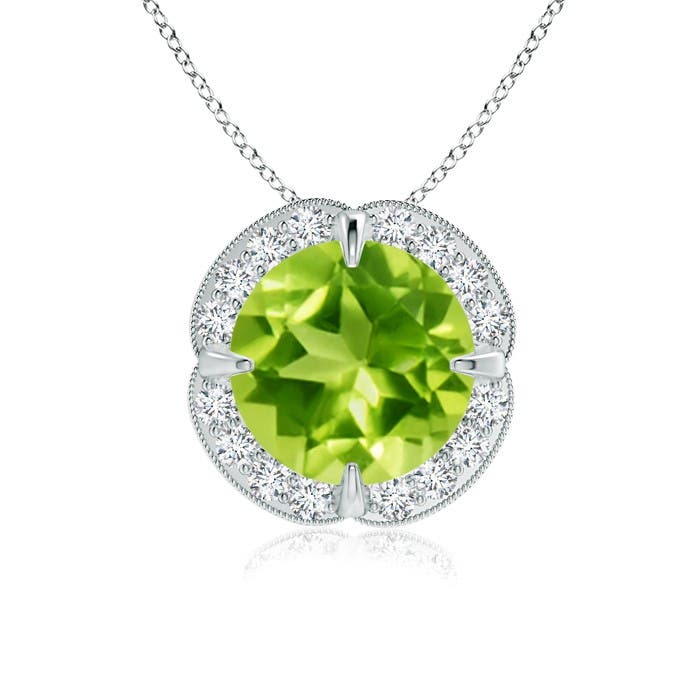 AAA - Peridot / 2.16 CT / 14 KT White Gold