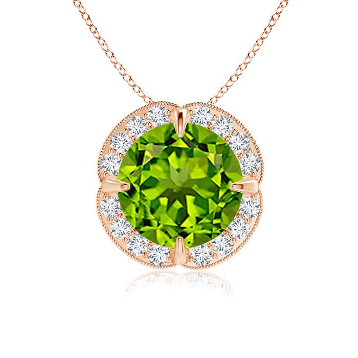 AAAA - Peridot / 2.16 CT / 14 KT Rose Gold