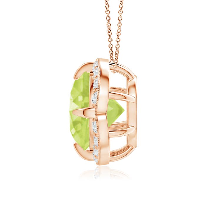 A - Peridot / 3.09 CT / 14 KT Rose Gold