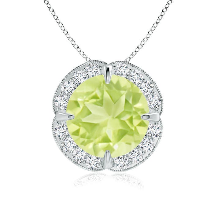 A - Peridot / 3.09 CT / 14 KT White Gold