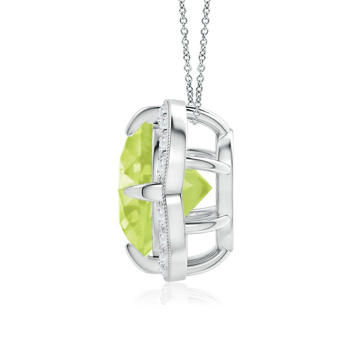 A - Peridot / 3.09 CT / 14 KT White Gold