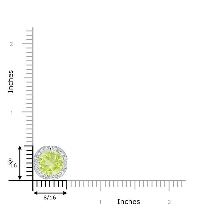 A - Peridot / 3.09 CT / 14 KT White Gold