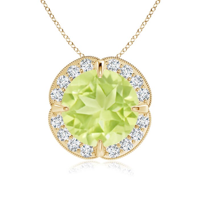 A - Peridot / 3.09 CT / 14 KT Yellow Gold