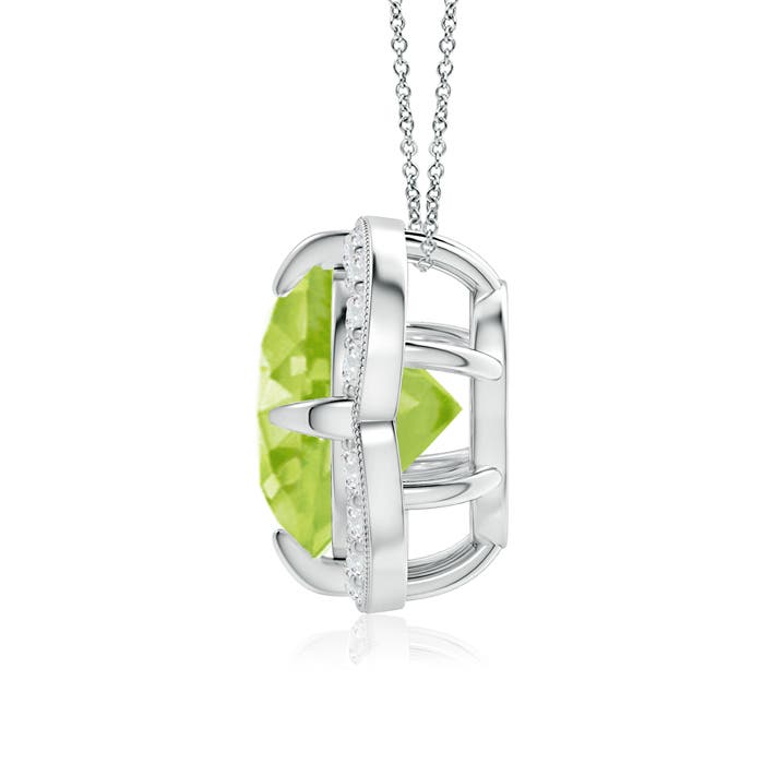 AA - Peridot / 3.09 CT / 14 KT White Gold