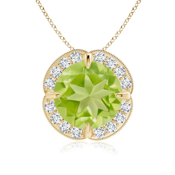 AA - Peridot / 3.09 CT / 14 KT Yellow Gold