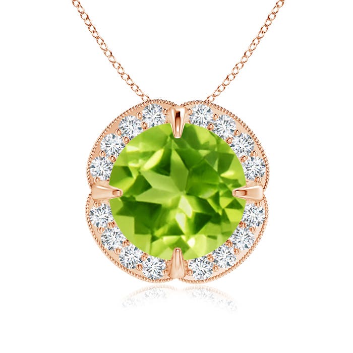 AAA - Peridot / 3.09 CT / 14 KT Rose Gold