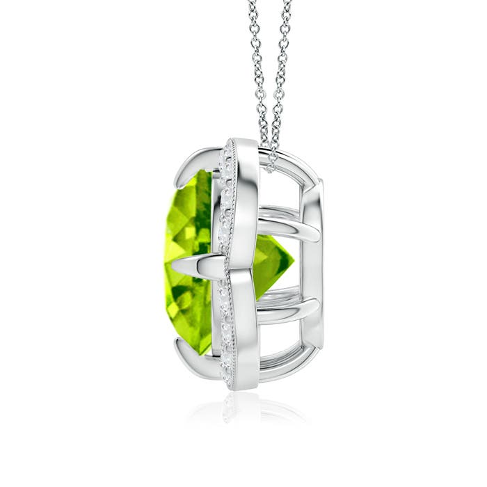 AAA - Peridot / 3.09 CT / 14 KT White Gold