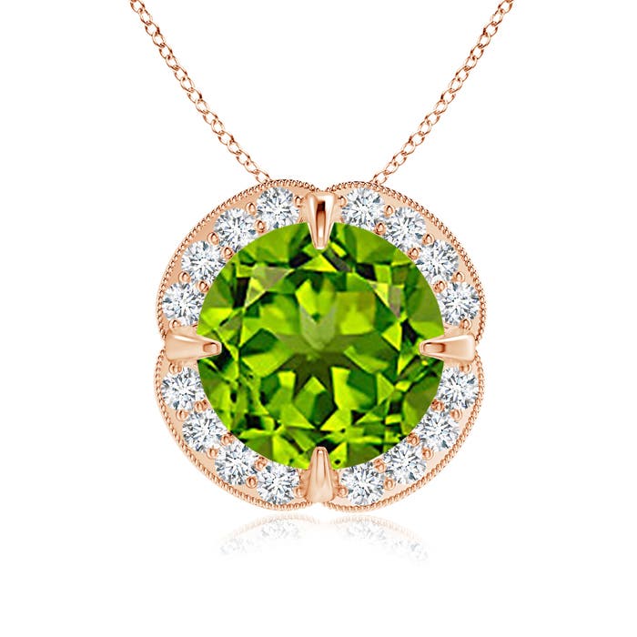 AAAA - Peridot / 3.09 CT / 14 KT Rose Gold