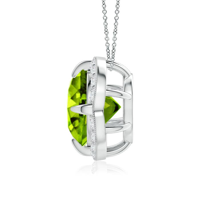 AAAA - Peridot / 3.09 CT / 14 KT White Gold