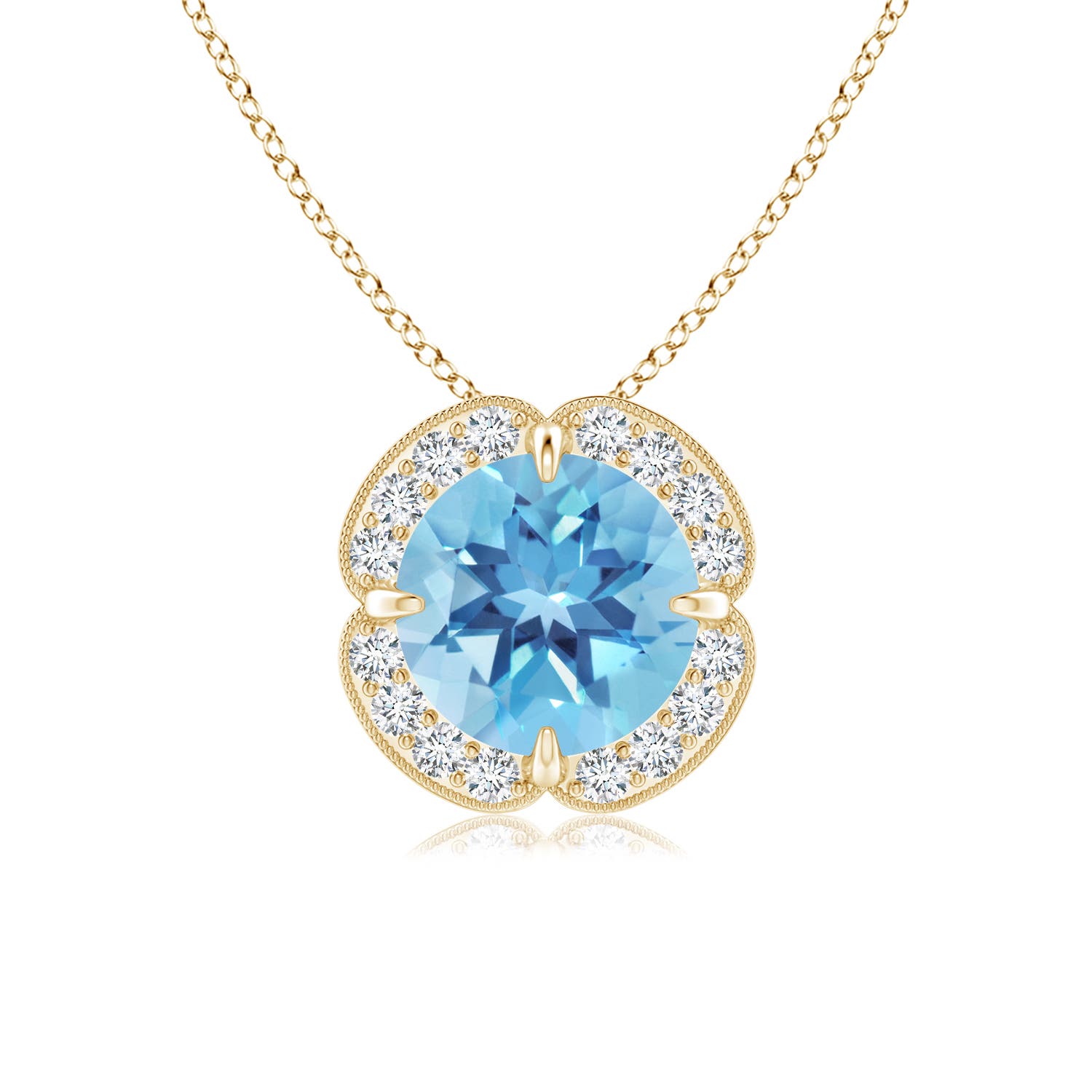 A - Swiss Blue Topaz / 1.68 CT / 14 KT Yellow Gold