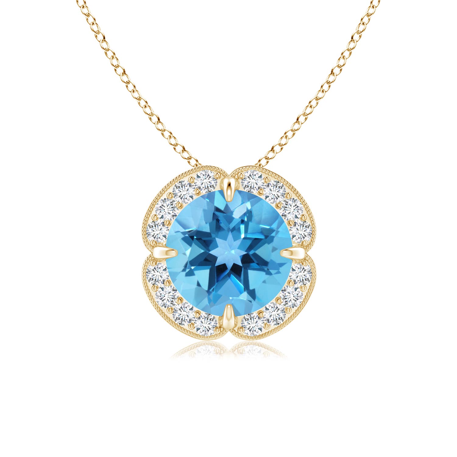 AA - Swiss Blue Topaz / 1.68 CT / 14 KT Yellow Gold