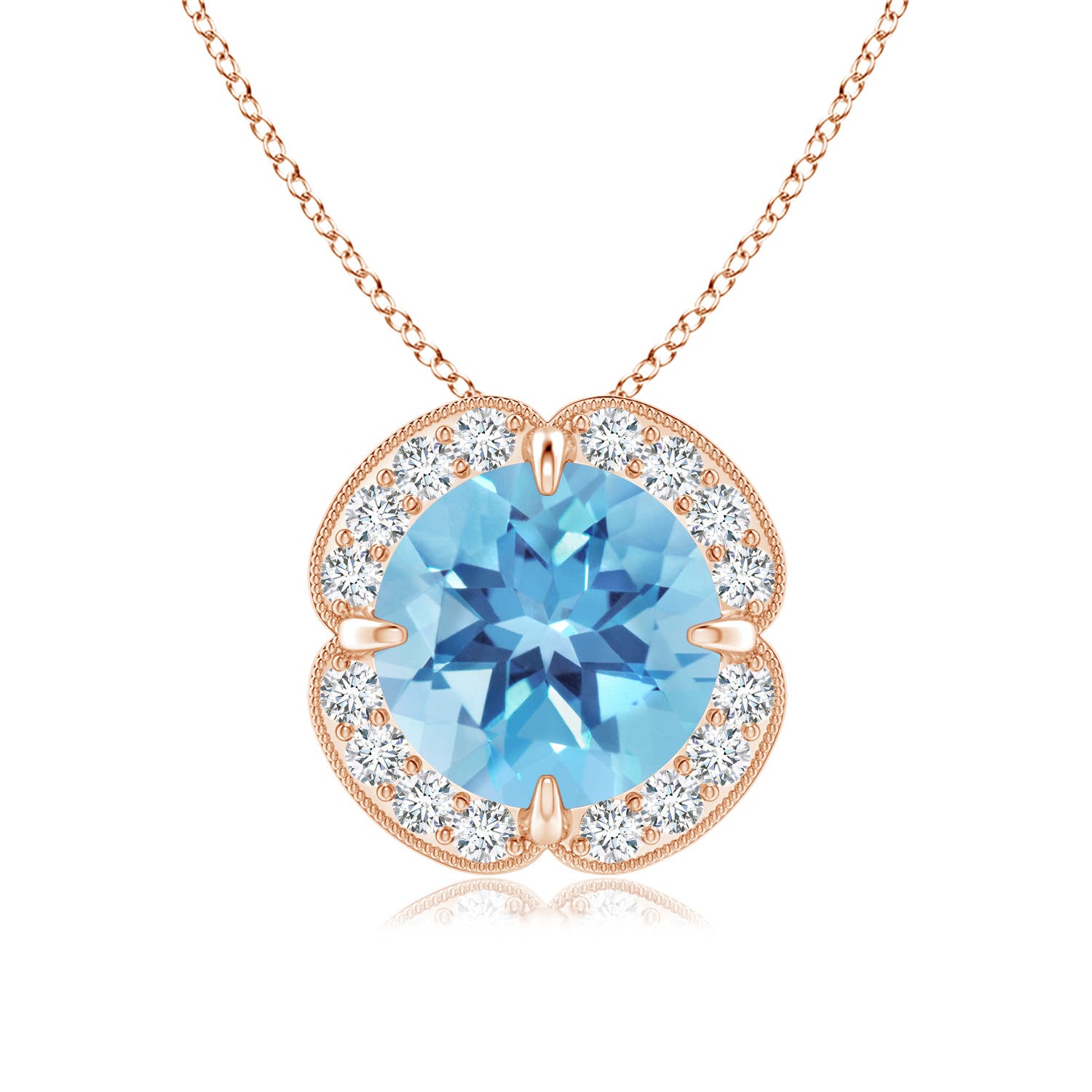 A - Swiss Blue Topaz / 2.51 CT / 14 KT Rose Gold