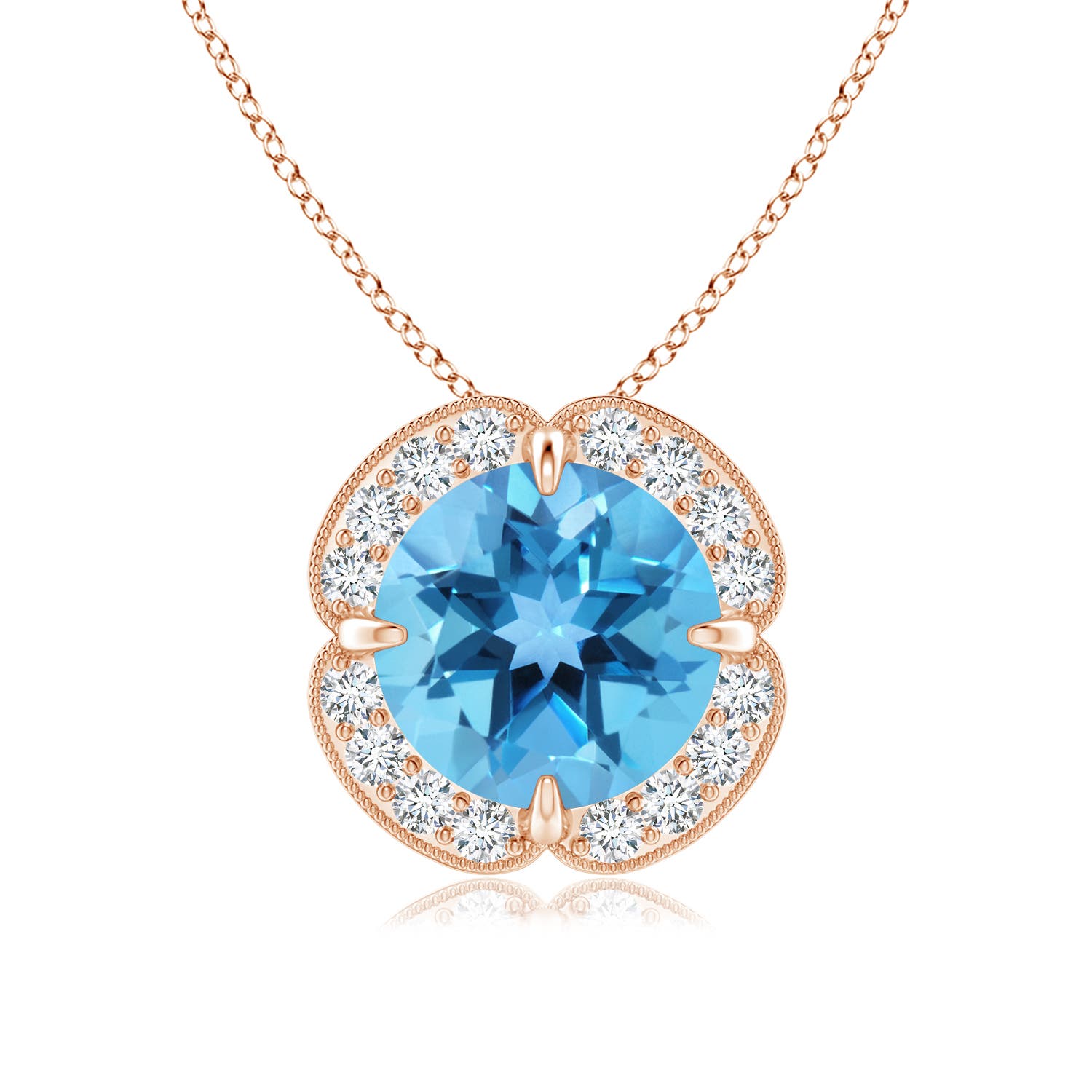 AA - Swiss Blue Topaz / 2.51 CT / 14 KT Rose Gold