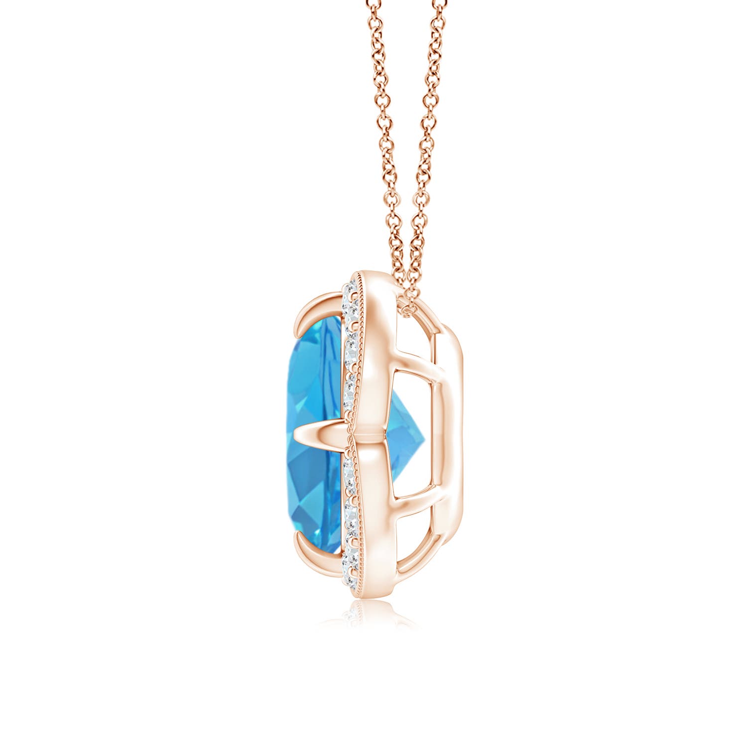 AA - Swiss Blue Topaz / 2.51 CT / 14 KT Rose Gold