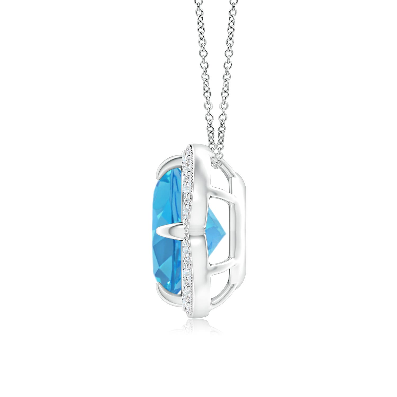 AA - Swiss Blue Topaz / 2.51 CT / 14 KT White Gold