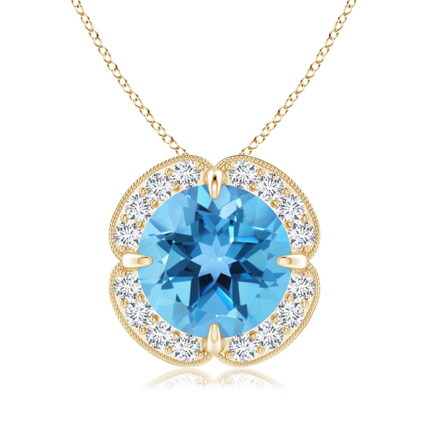 AA - Swiss Blue Topaz / 3.49 CT / 14 KT Yellow Gold