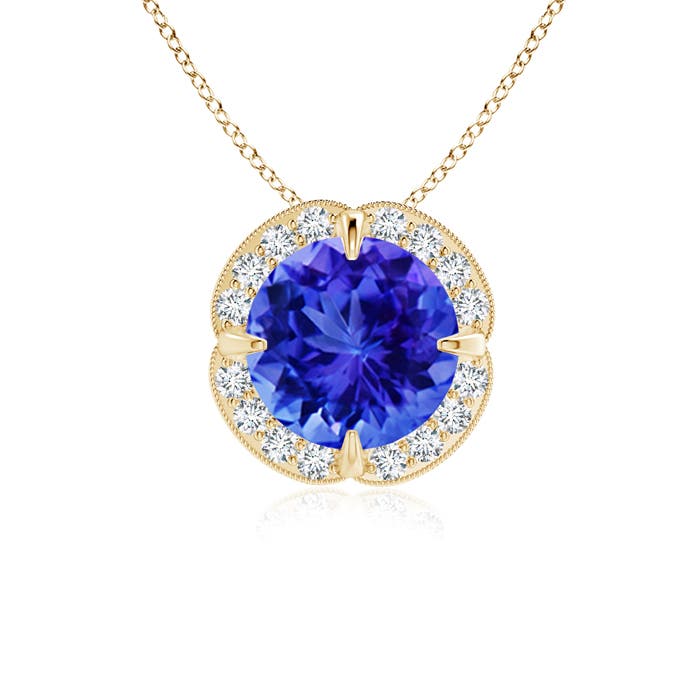 AAA - Tanzanite / 1.58 CT / 14 KT Yellow Gold