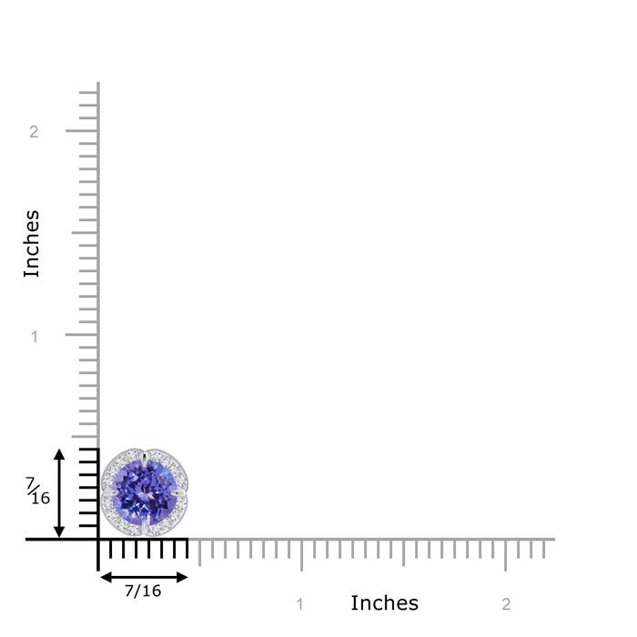 AA - Tanzanite / 1.96 CT / 14 KT White Gold