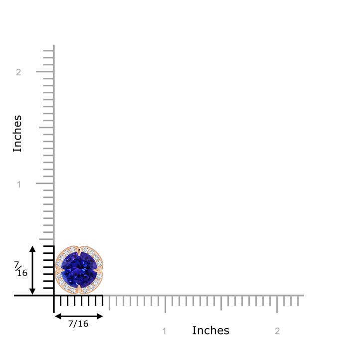 AAAA - Tanzanite / 1.96 CT / 14 KT Rose Gold