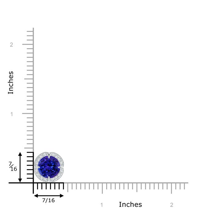 AAAA - Tanzanite / 1.96 CT / 14 KT White Gold