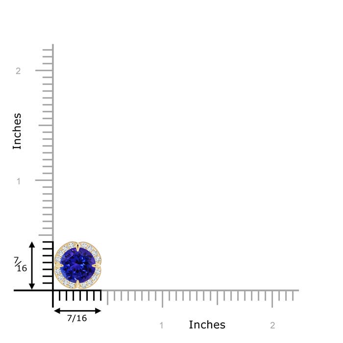 AAAA - Tanzanite / 1.96 CT / 14 KT Yellow Gold