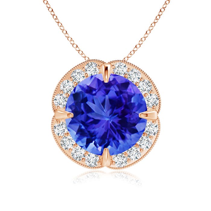 AAA - Tanzanite / 2.59 CT / 14 KT Rose Gold