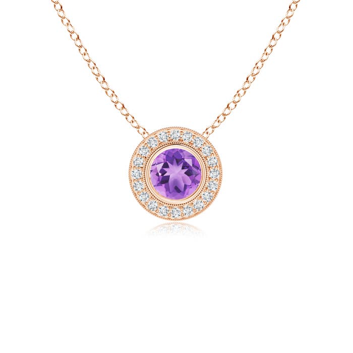 A - Amethyst / 0.57 CT / 14 KT Rose Gold