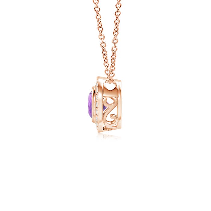 A - Amethyst / 0.57 CT / 14 KT Rose Gold