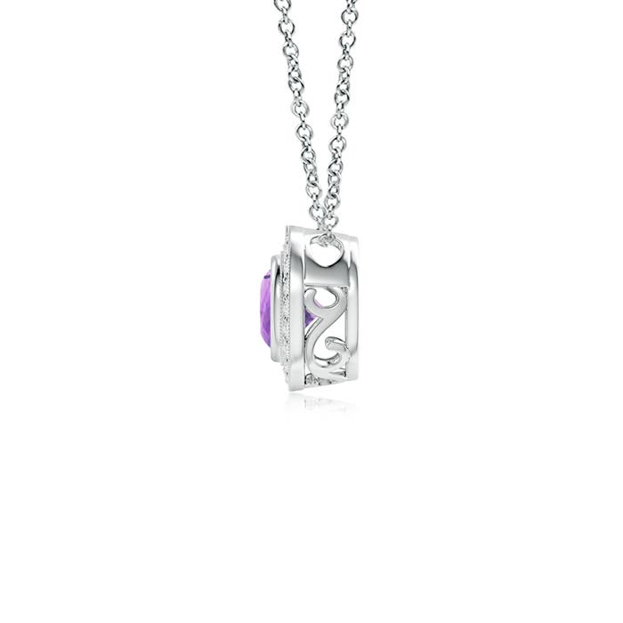 A - Amethyst / 0.57 CT / 14 KT White Gold